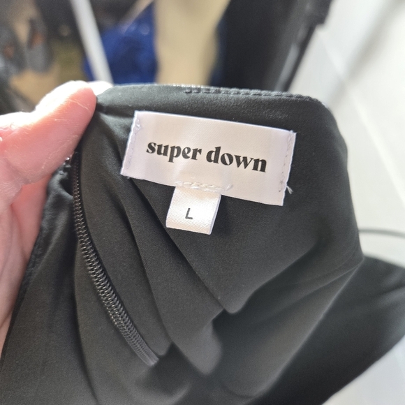 Super Down Revolve Black Vegan Faux Leather Dress - Picture 6 of 12